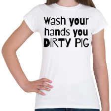 PRINTFASHION Wash your hands - Női póló - Fehér női póló