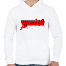 PRINTFASHION wasted - Férfi kapucnis pulóver - Fehér férfi pulóver, kardigán