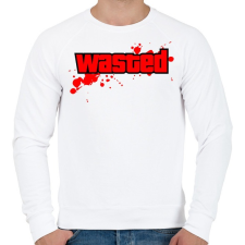 PRINTFASHION wasted - Férfi pulóver - Fehér férfi pulóver, kardigán