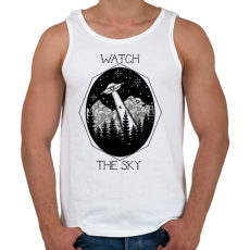 PRINTFASHION Watch the sky - Férfi atléta - Fehér