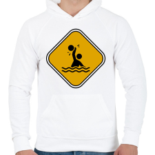 PRINTFASHION Water polo  - Férfi kapucnis pulóver - Fehér férfi pulóver, kardigán