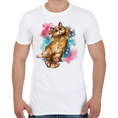 PRINTFASHION watercolor cat - Férfi póló - Fehér