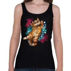 PRINTFASHION watercolor cat - Női atléta - Fekete