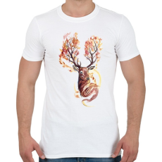 PRINTFASHION Watercolor Deer - Férfi póló - Fehér