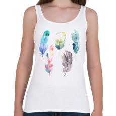 PRINTFASHION Watercolor Feathers - Női atléta - Fehér