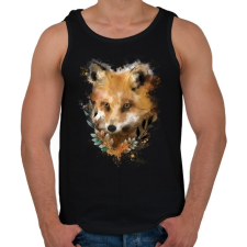 PRINTFASHION watercolor fox - Férfi atléta - Fekete atléta, trikó