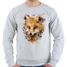 PRINTFASHION watercolor fox - Férfi pulóver - Sport szürke