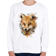PRINTFASHION watercolor fox - Gyerek pulóver - Fehér gyerek pulóver, kardigán