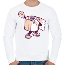 PRINTFASHION Wc papír dab - Férfi pulóver - Fehér