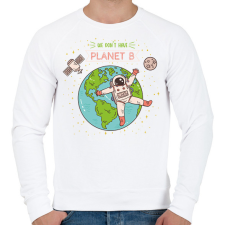 PRINTFASHION We don't have planet B - Férfi pulóver - Fehér férfi pulóver, kardigán