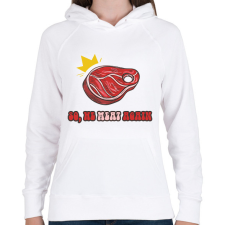 PRINTFASHION We meat again - Női kapucnis pulóver - Fehér női pulóver, kardigán