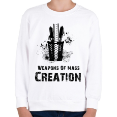 PRINTFASHION Weapons Of Mass Creation - Gyerek pulóver - Fehér