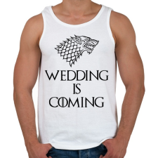 PRINTFASHION Wedding is Coming - Férfi atléta - Fehér atléta, trikó