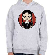 PRINTFASHION Wednesday - Addams Family  - Gyerek kapucnis pulóver - Sport szürke gyerek pulóver, kardigán