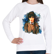 PRINTFASHION Wednesday Addams Family - Női pulóver - Fehér női pulóver, kardigán