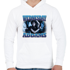 PRINTFASHION Wednesday Addams - Férfi kapucnis pulóver - Fehér férfi pulóver, kardigán