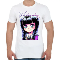 PRINTFASHION Wednesday Addams - Férfi póló - Fehér