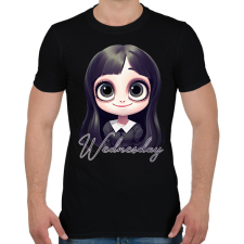PRINTFASHION Wednesday Addams - Férfi póló - Fekete férfi póló