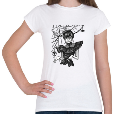 PRINTFASHION Wednesday Addams Halloween - Női póló - Fehér női póló