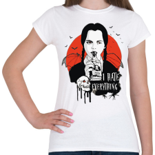 PRINTFASHION Wednesday Addams I hate everything - Női póló - Fehér női póló
