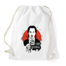 PRINTFASHION Wednesday Addams I hate everything  - Sportzsák, Tornazsák - Fehér tornazsák