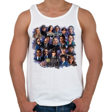 PRINTFASHION Wednesday Addams - montázs - Férfi atléta - Fehér atléta, trikó