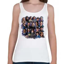 PRINTFASHION Wednesday Addams - montázs - Női atléta - Fehér női trikó