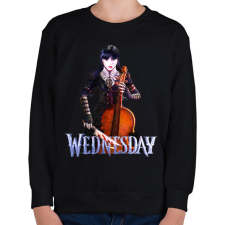 PRINTFASHION Wednesday art 12 - Gyerek pulóver - Fekete gyerek pulóver, kardigán