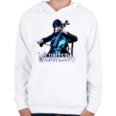 PRINTFASHION Wednesday art 4 - Gyerek kapucnis pulóver - Fehér