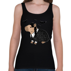 PRINTFASHION Wednesday capybara fehér körvonal - Női atléta - Fekete