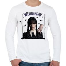 PRINTFASHION Wednesday és Izé - Férfi hosszú ujjú póló - Fehér