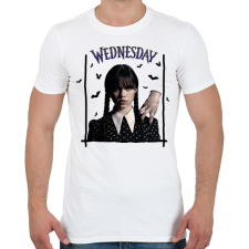 PRINTFASHION Wednesday és Izé - Férfi póló - Fehér férfi póló