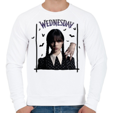 PRINTFASHION Wednesday és Izé - Férfi pulóver - Fehér