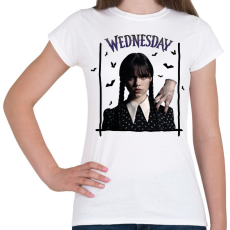 PRINTFASHION Wednesday és Izé - Női póló - Fehér