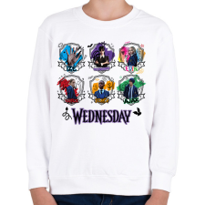 PRINTFASHION Wednesday friends firka - Gyerek pulóver - Fehér gyerek pulóver, kardigán