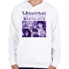 PRINTFASHION Wednesday - Gyerek kapucnis pulóver - Fehér gyerek pulóver, kardigán
