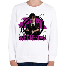 PRINTFASHION Wednesday - Gyerek pulóver - Fehér