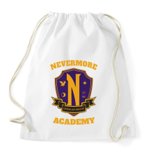 PRINTFASHION Wednesday Nevermore logo - Sportzsák, Tornazsák - Fehér tornazsák