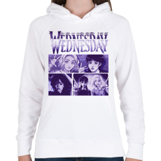PRINTFASHION Wednesday - Női kapucnis pulóver - Fehér