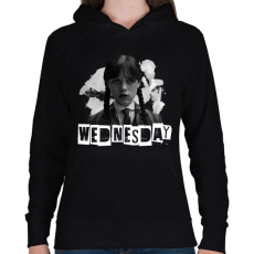 PRINTFASHION wednesday - Női kapucnis pulóver - Fekete