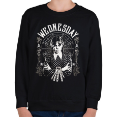 PRINTFASHION Wednesday sötét alaphoz - Gyerek pulóver - Fekete