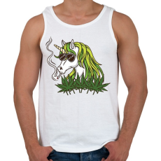 PRINTFASHION WeedCorn - Férfi atléta - Fehér