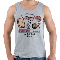 PRINTFASHION Weekend Mood Loading... - Férfi atléta - Sport szürke