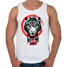 PRINTFASHION welcome2 the jungle - Férfi atléta - Fehér atléta, trikó