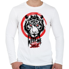 PRINTFASHION welcome2 the jungle - Férfi hosszú ujjú póló - Fehér