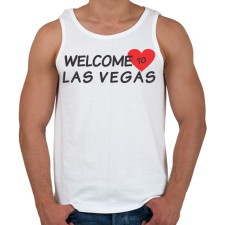 PRINTFASHION Welcome to Las Vegas - Férfi atléta - Fehér atléta, trikó