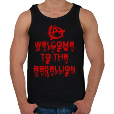 PRINTFASHION Welcome To The Rebellion - Férfi atléta - Fekete atléta, trikó