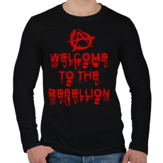 PRINTFASHION Welcome To The Rebellion - Férfi hosszú ujjú póló - Fekete