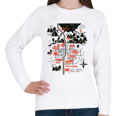 PRINTFASHION Welcome to twinpeaks - Női pulóver - Fehér