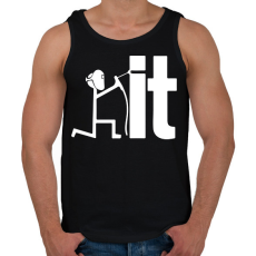 PRINTFASHION Weld it - Férfi atléta - Fekete